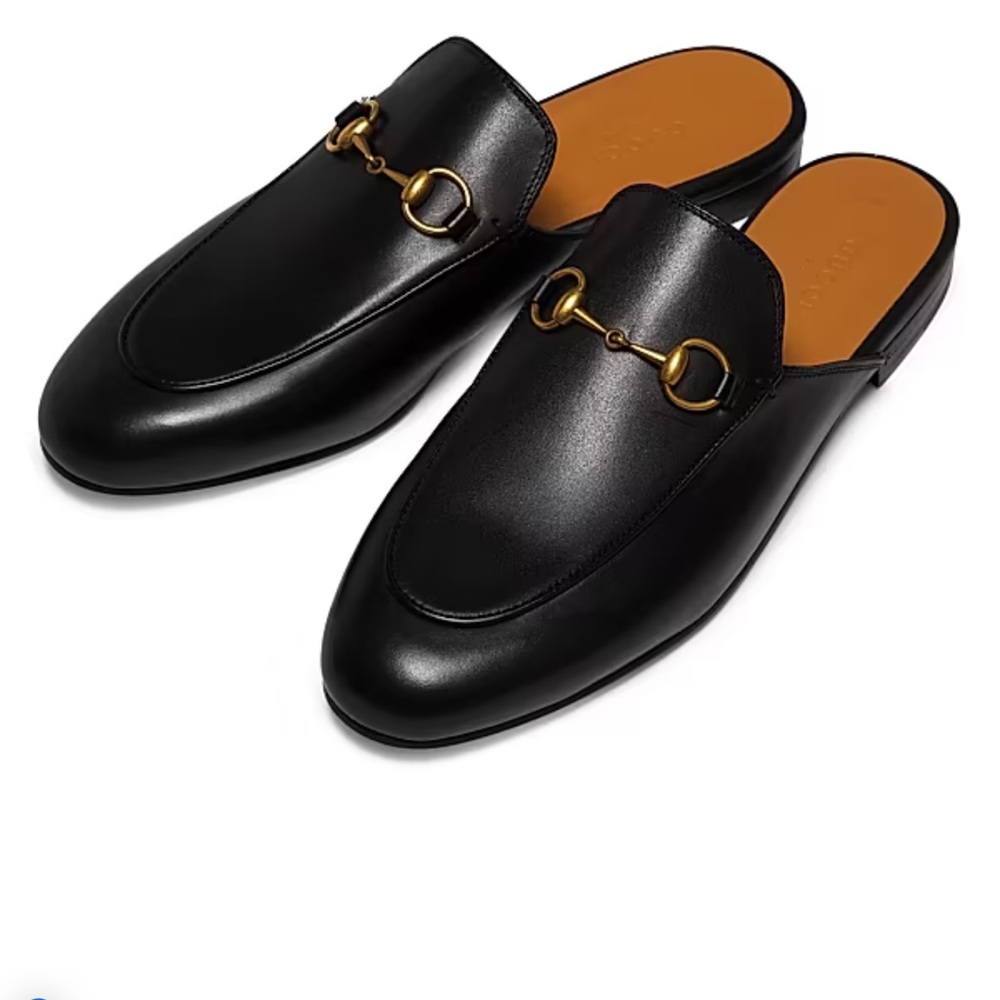 USED - Gucci Princetown Leather Mules Black 38